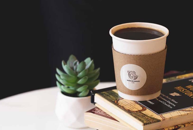 plant and black coffee